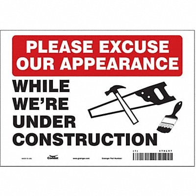 Safety Sign 7 inx10 in Vinyl