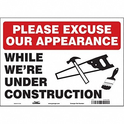 Safety Sign 10 inx14 in Vinyl