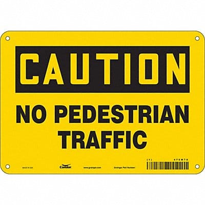 Safety Sign 7 in x 10 in Aluminum