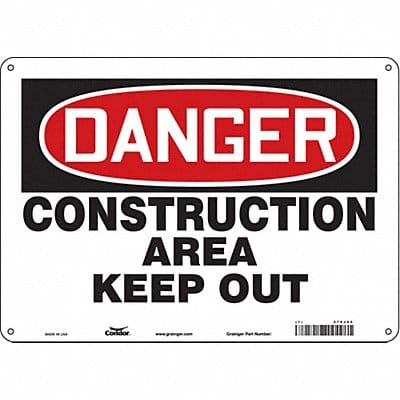 Safety Sign 10 inx14 in Aluminum