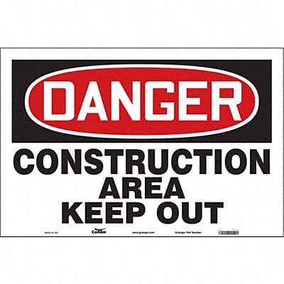 Safety Sign 24 in x 36 in Polyethylene