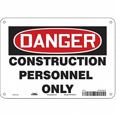 Safety Sign 7 in x 10 in Aluminum
