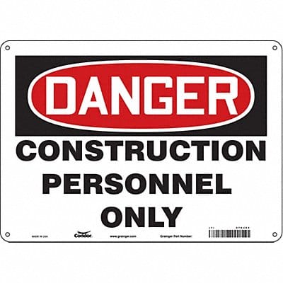 Safety Sign 10 inx14 in Aluminum