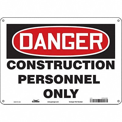 Safety Sign 10 inx14 in Polyethylene