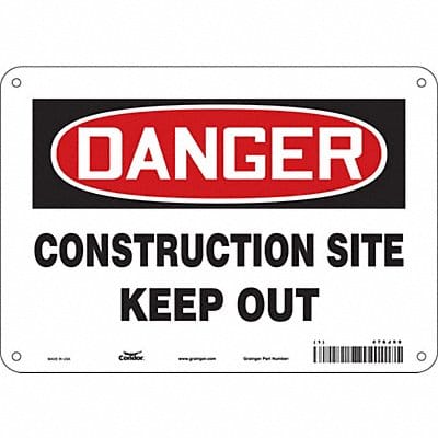 Safety Sign 7 in x 10 in Aluminum Safety Sign 7 in x 10 in Aluminum