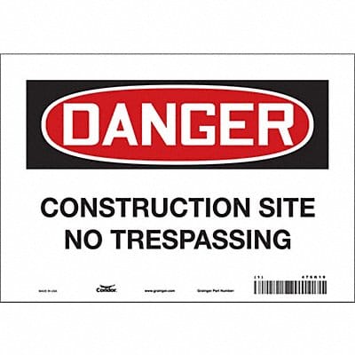 Safety Sign 7 in x 10 in Vinyl