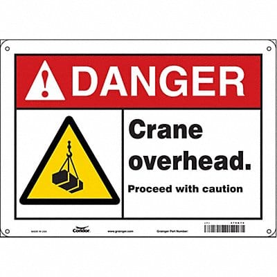 Safety Sign 10 inx14 in Polyethylene