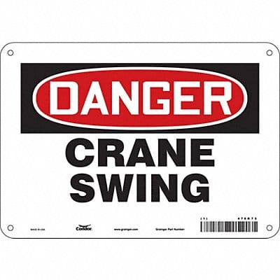 Safety Sign 7 in x 10 in Aluminum