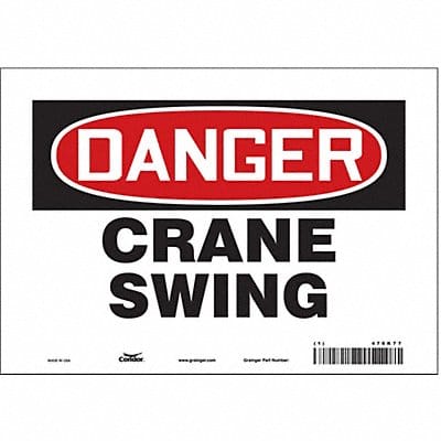 Safety Sign 7 in x 10 in Vinyl