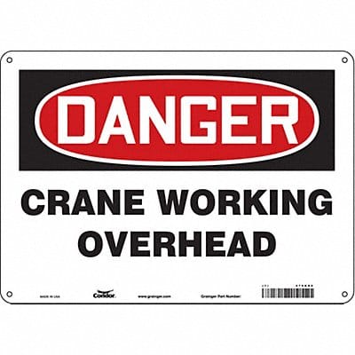 Safety Sign 10 in x 14 in Aluminum