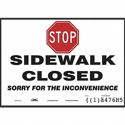 Safety Sign 7 in x 10 in Aluminum
