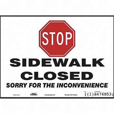 Safety Sign 24 in x 36 in Aluminum