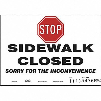 Safety Sign 7 inx10 in Vinyl