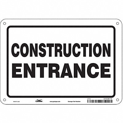 Safety Sign 7 in x 10 in Aluminum