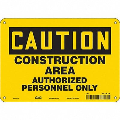 Safety Sign 7 in x 10 in Polyethylene