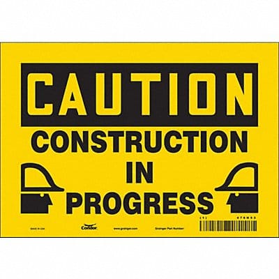 Safety Sign 7 in x 10 in Vinyl