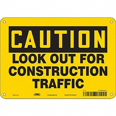 Safety Sign 7 in x 10 in Aluminum