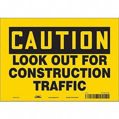 Safety Sign 7 in x 10 in Vinyl