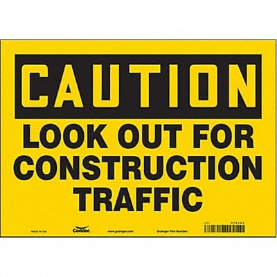 Safety Sign 10 in x 14 in Vinyl