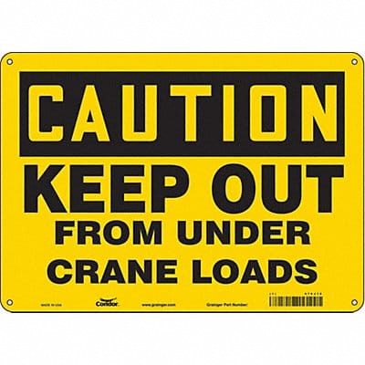 Safety Sign 10 in x 14 in Aluminum