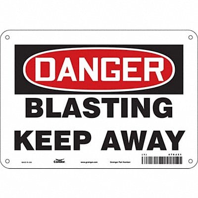J8660 Safety Sign 7 in x 10 in Aluminum