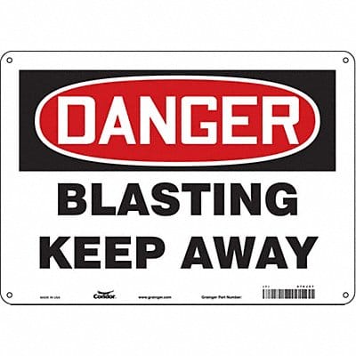 J8660 Safety Sign 10 in x 14 in Polyethylene