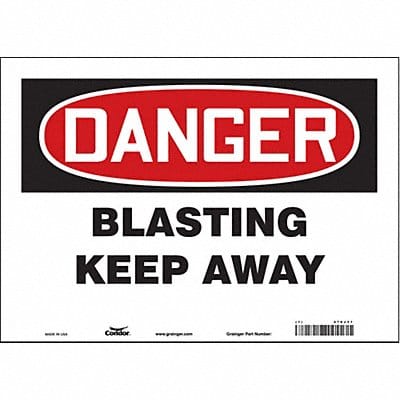 J8660 Safety Sign 10 inx14 in Vinyl