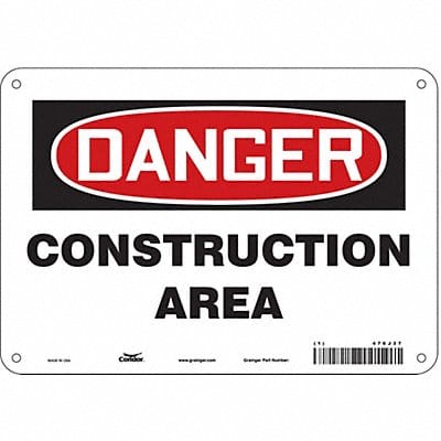 Safety Sign 7 in x 10 in Polyethylene