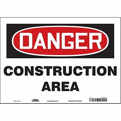 Safety Sign 10 in x 14 in Vinyl