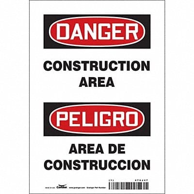Safety Sign 10 in x 7 in Vinyl