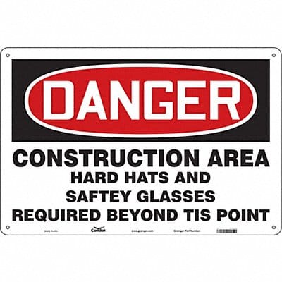 Safety Sign 24 in x 36 in Polyethylene