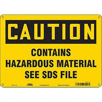 Safety Sign 10 inx14 in Polyethylene
