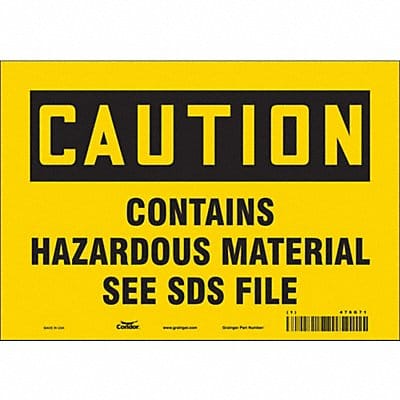 Safety Sign 7 inx10 in Vinyl