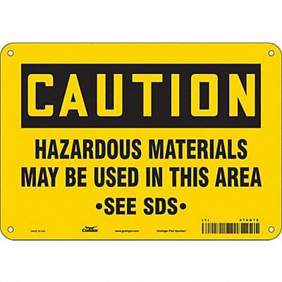 Safety Sign 7 inx10 in Polyethylene