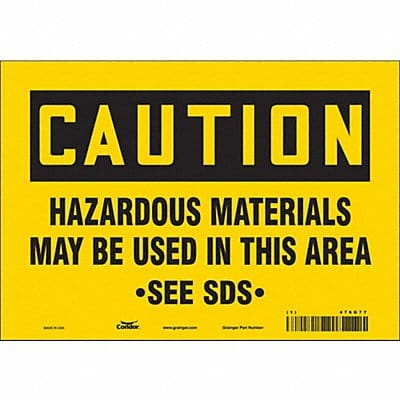 Safety Sign 7 in x 10 in Vinyl