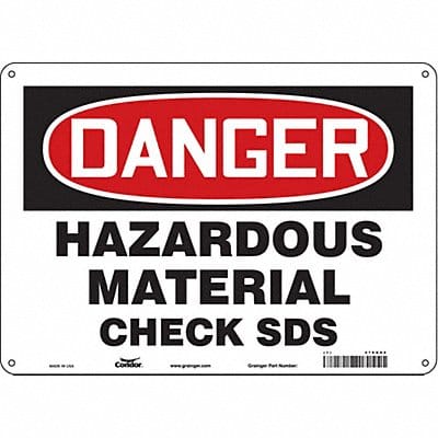 Safety Sign 10 in x 14 in Aluminum
