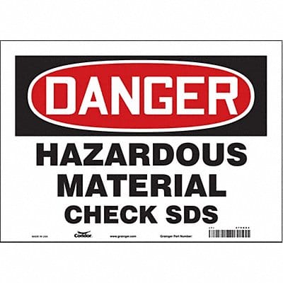 Safety Sign 10 in x 14 in Vinyl