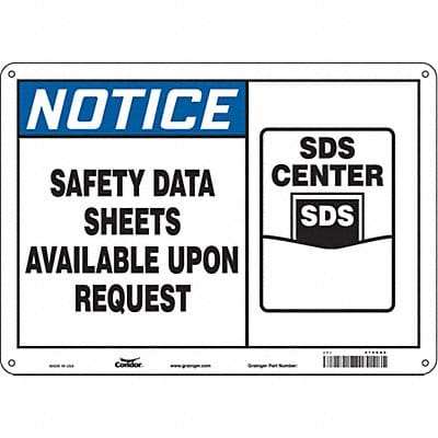 Safety Sign 10 inx14 in Aluminum