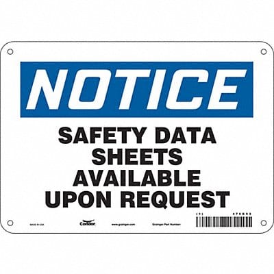 Safety Sign 7 in x 10 in Polyethylene