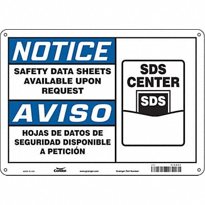 Safety Sign 10 inx14 in Polyethylene