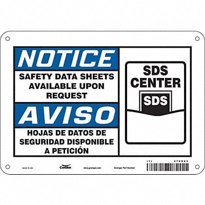 Safety Sign 7 in x 10 in Vinyl