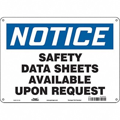 Safety Sign 10 inx14 in Polyethylene