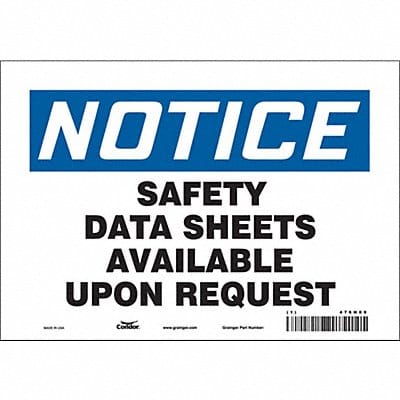 Safety Sign 7 in x 10 in Vinyl