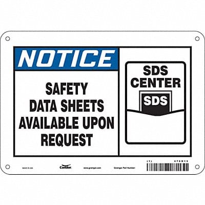 Safety Sign 7 in x 10 in Polyethylene