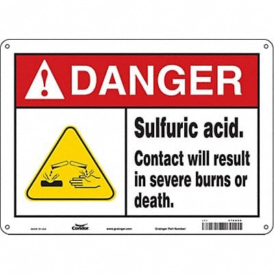 Safety Sign 10 in x 14 in Aluminum