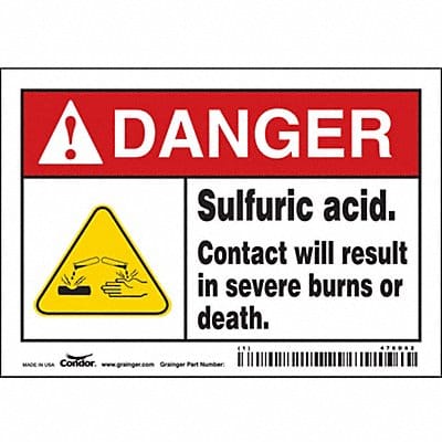 Safety Sign 3.5in x 5in Vinyl