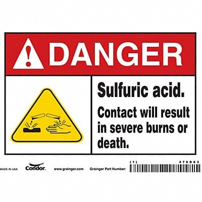 Safety Sign 5 inx7 in Vinyl