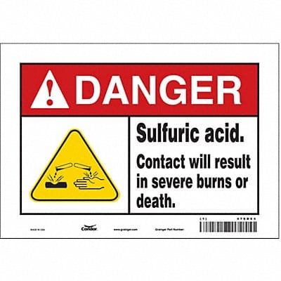 Safety Sign 7 in x 10 in Vinyl