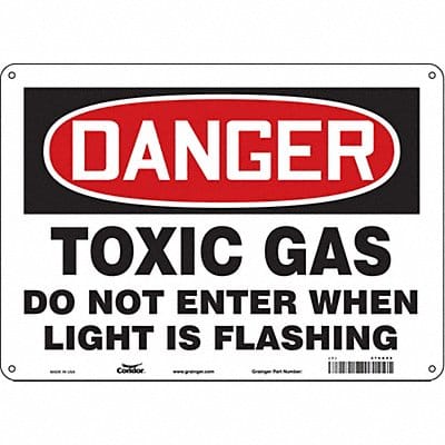 Safety Sign 10 inx14 in Polyethylene