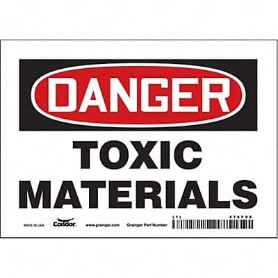 Safety Sign 5 in x 7 in Vinyl